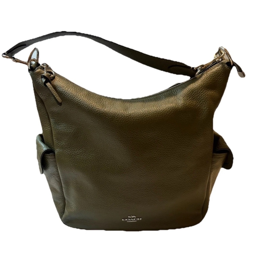 Coach Pennie Shoulder Handbag Olive Green Leather Suede Crossbody 6152